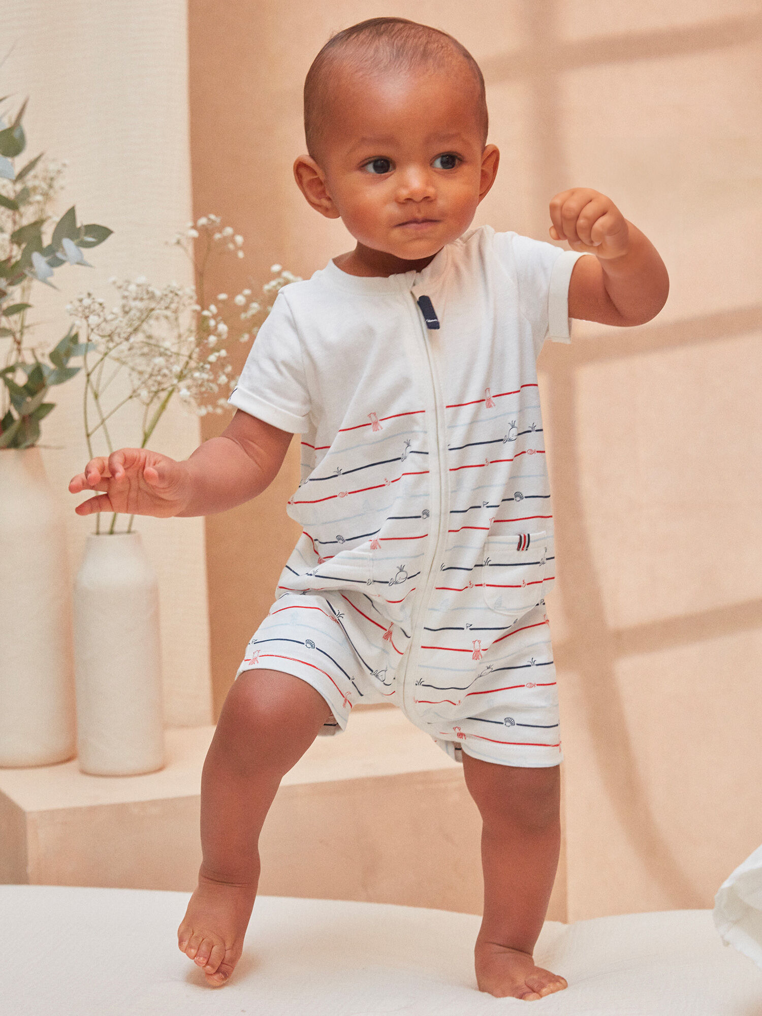 Baby boy hotsell zip up romper