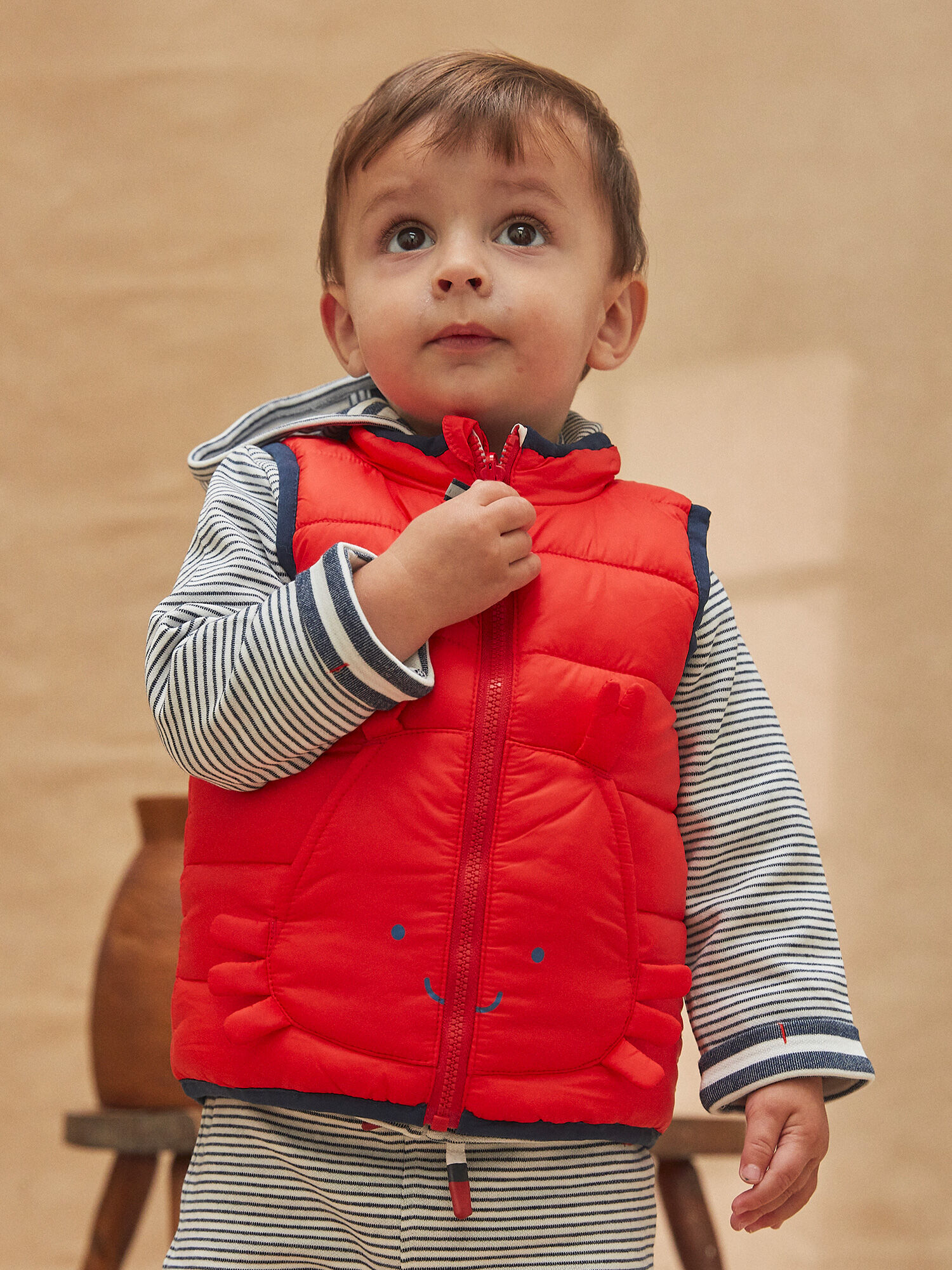 Buy KARROT Solid Polyester Hood Infant Boys Jacket | Shoppers Stop