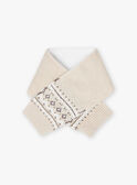 Baby boy jacquard knit scarf in beige BIRIRI / 21H4BGE2ECHA011