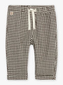 Hazelnut plaid pants GALUCIEN / 23H1BGH1PAN821