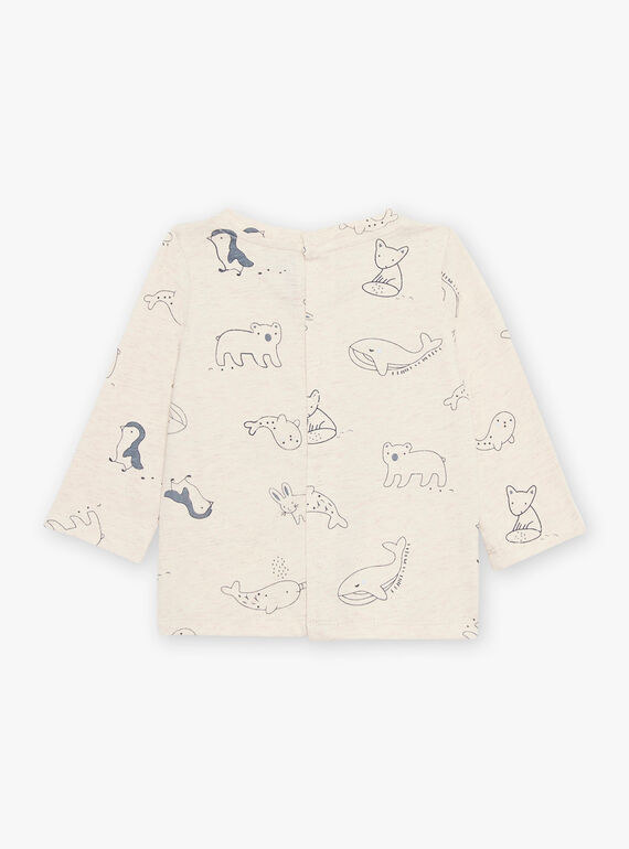 Beige animal print t-shirt DASIMON / 22H1BGY2TML001