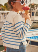 Girl's Striped Sailor Sweater KEPULETTE / 24E2PF41PUL001