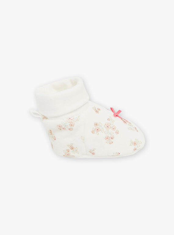 Ecru velvet birth slippers GOSIANE / 23H0AFB1CHP001