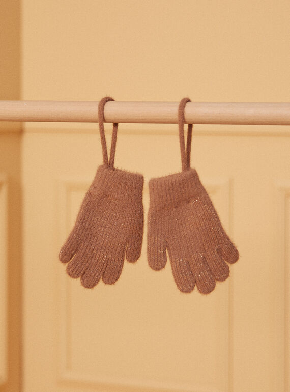 Light brown GLOVES & MITTENS LISUETTE / 24H4PF72GAN804