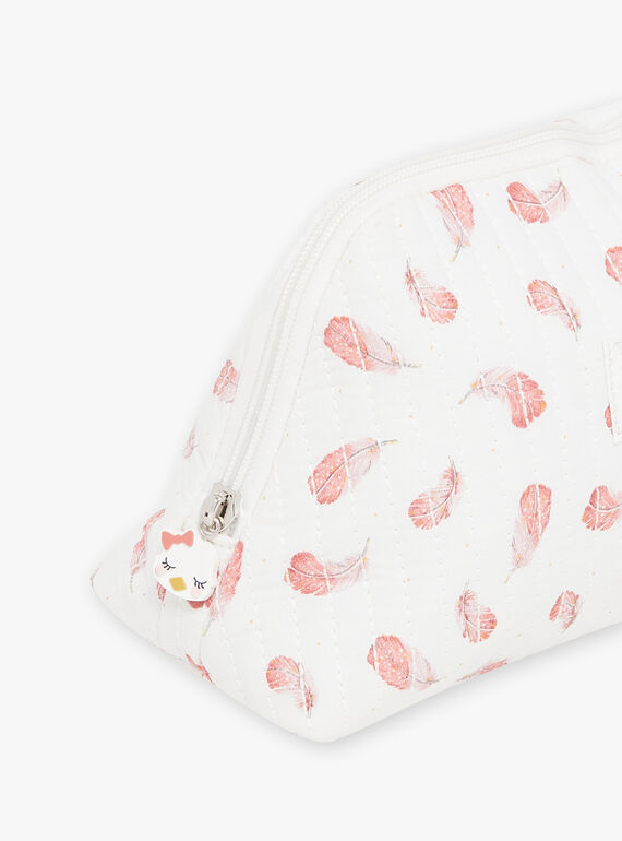 Baby Girl Feather Print Pencil Case in Poplin DOROTA / 22H0AF11TRN001