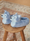 Blue 3D wolf slippers GRYLOUAGE / 23F10PG81PTD208