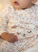 Baby girl pink floral print romper CEDANAE / 22E5BF43GRE001
