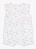Short sleeveless romper with rabbit and flower print CEGINNA / 22E5BF53GRE000