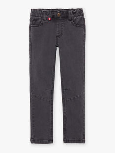 Boy's plain black denim jeans BUXTIAGE1 / 21H3PGB4JEA927
