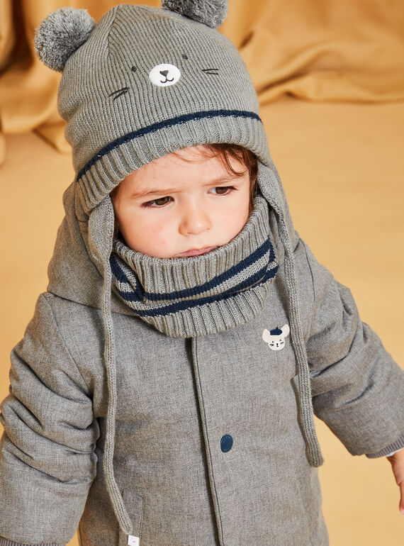 Grey striped knitted snood DIOSEE / 22H4BGM1ECH943