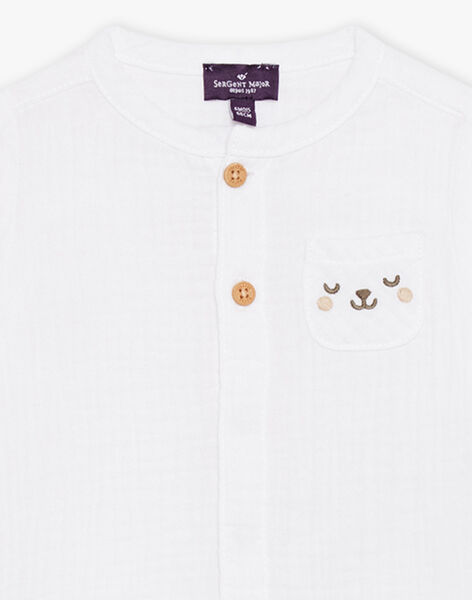 Off white plain cotton gauze shirt FAGEORGE / 23E1BGD1CHM001
