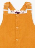 Girl's camel embroidered dress-salopette BUCHETTE / 21H2PFJ1CHS804
