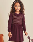 Child girl purple wool blend dress BOUBAETTE / 21H2PFQ1ROBD302