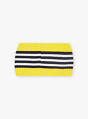 Navy blue striped print knit snood FILARGO / 23E4BG51SNO070