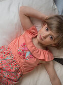 Child girl peach floral print nightdress CHOUJIETTE / 22E5PF51CHN413