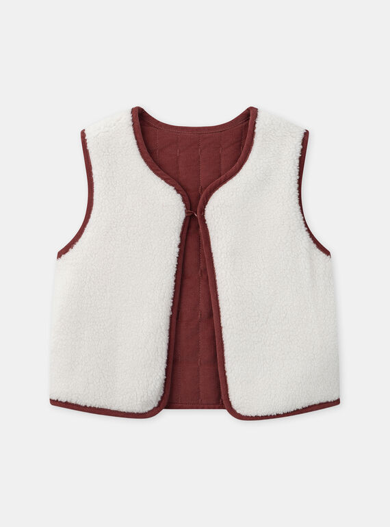 Red CARDIGAN WHITHOUT SLEEVES NLUMUETTE / 25H2PFX1CSM506