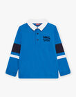Blue long sleeve polo shirt DAJOKAGE / 22H3PGE1POLC211