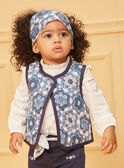 Blue and white quilted sleeveless jacket LACINDY / 24H1BFJ1CSM001