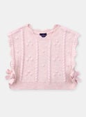 Sleeveless mottled pink knitted sweater KABRUNE / 24E1BF31CSMD314