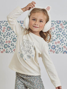 Child Girl Snow Flower T-Shirt BLACOLETTE / 21H2PFO2TML001