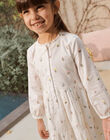 Child girl floral print dress with lace high neck CEDRETTE / 22E2PFB1ROBB112