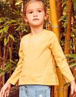 Yellow mimosa t-shirt with floral embroidery FAJONETTE / 23E2PF82TMLB105