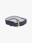 Navy blue elastic belt with polka dots child boy CIBELTAGE / 22E4PGH1CEN070