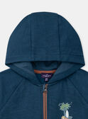Blue hooded jacket KROGILAGE / 24E3PGE1GIL714