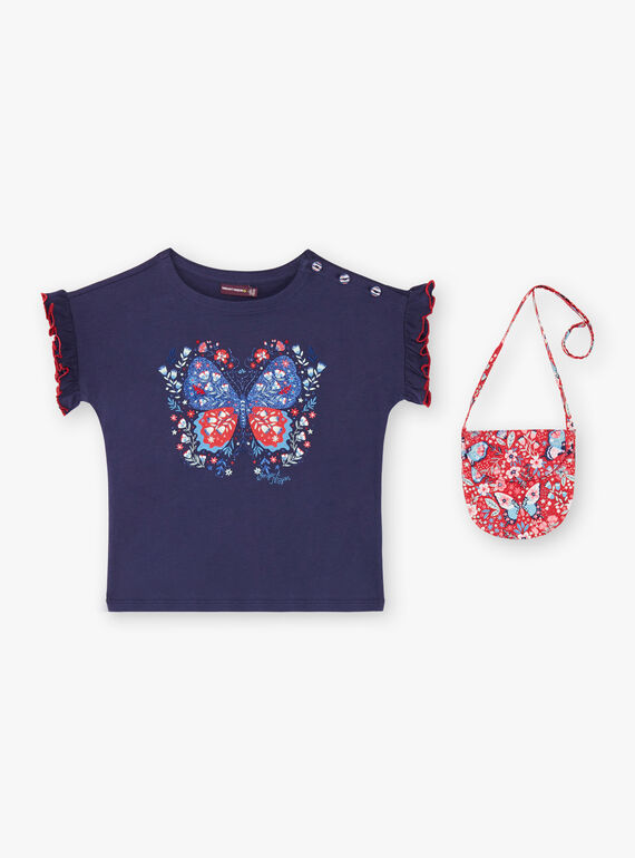 T-shirt short sleeves blue horizon child boy ZOTISETTE / 21E2PFB1TMC216