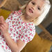 Child girl ecru floral print blouse