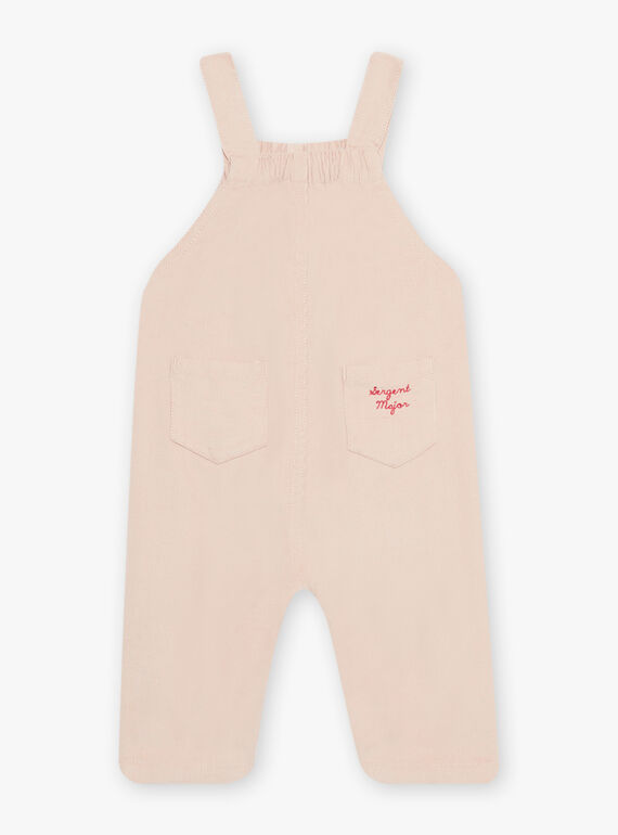 Beige and pink velvet dungarees DAKLELIA / 22H1BFR1SAL801