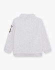 Grey mottled sweater with kangaroo pocket DEBADGEAGE / 22H3PGR1PUL943