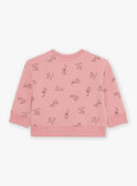 Vintage pink sweatshirt with animal print FAGETIENNE / 23E1BGD2SWED332
