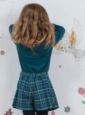 Girl's duck blue plaid skirt-short BOELIETTE / 21H2PF91SHO714