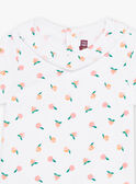 Baby girl's ecru peach print bodysuit CAPATRICIA / 22E1BFM1BOD001