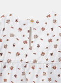 Ecru floral blouse KROBELETTE / 24E2PFE2CHE001