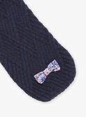 Navy blue cable-knit scarf GIDAISY / 23H4BF52ECH622