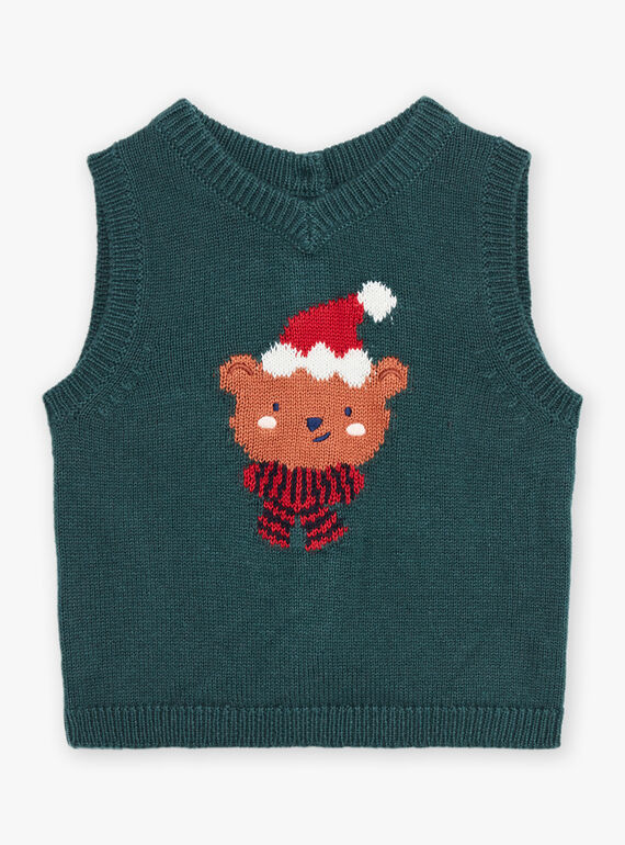 Christmas print sleeveless cardigan DAWILLIAM / 22H1BG61CSM060