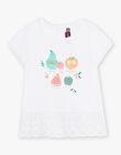 Baby girl ecru jersey T-shirt CAPENNY / 22E1BFM1TMC001