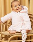Reversible velvet jacket with pink hood baby girl 22H0CF12VES307