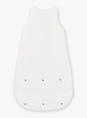Ecru velvet baby sleeping bag LOVE / 24H0AM11TUR001