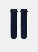 Navy blue socks in fancy jacquard LACORALIE / 24H4BFJ1SOQ070