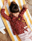 Child girl hazelnut blouse with floral print CACHETTE / 22E2PF71CHE821