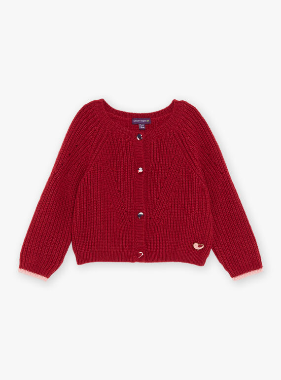 Red knit cardigan DAOLIVIA / 22H1BFX2CARF526