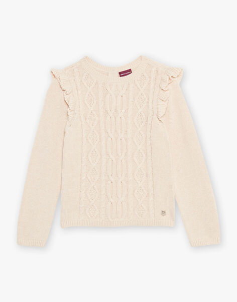 Ecru sweater in twisted knit DIAPULETTE / 22H2PFY1PUL808