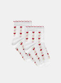 Jacquard socks with flowers and hearts KLASOZETTE / 24E4PFN1SOB001