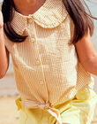 Child girl striped blouse with Claudine collar CREMETTE / 22E2PFN1CHEB115