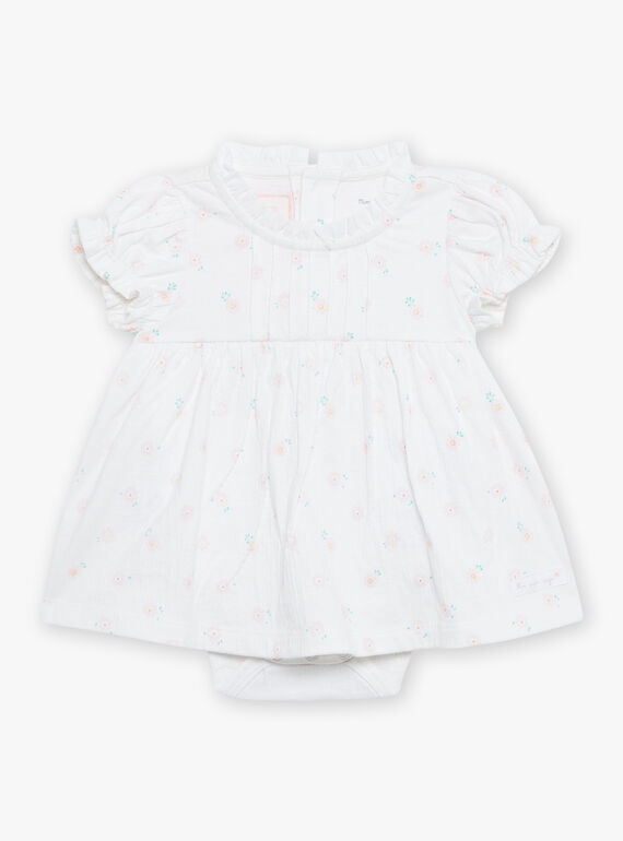 White flower print dress and baby crush FOLINA / 23E0CFT1ROB000