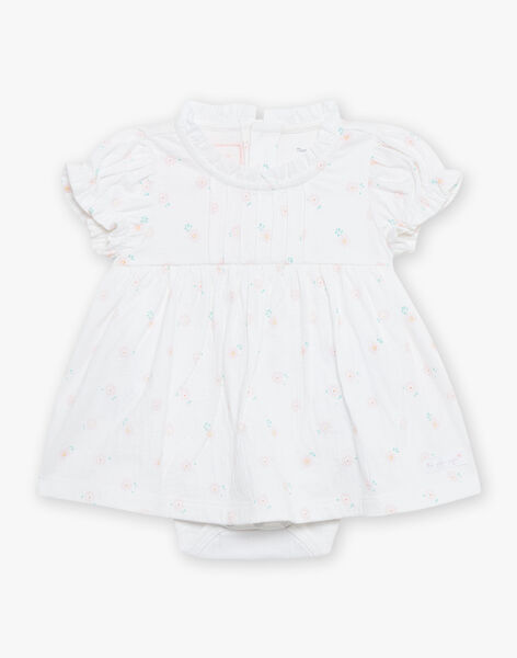 White flower print dress and baby crush FOLINA / 23E0CFT1ROB000