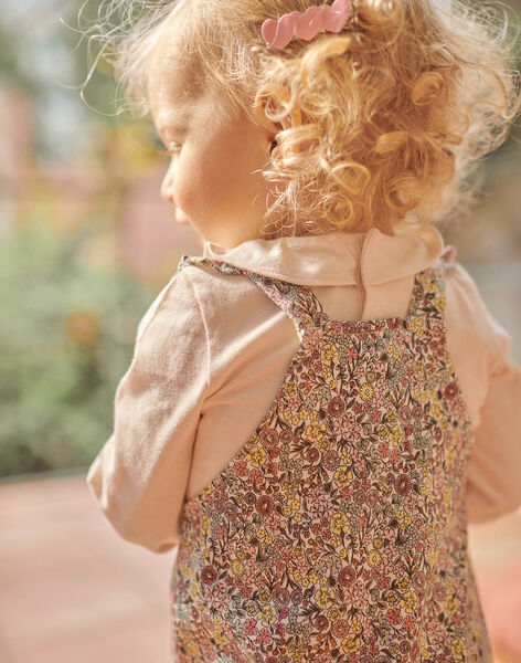 Baby girl's floral twill overalls CADADA / 22E1BFB1SALD315